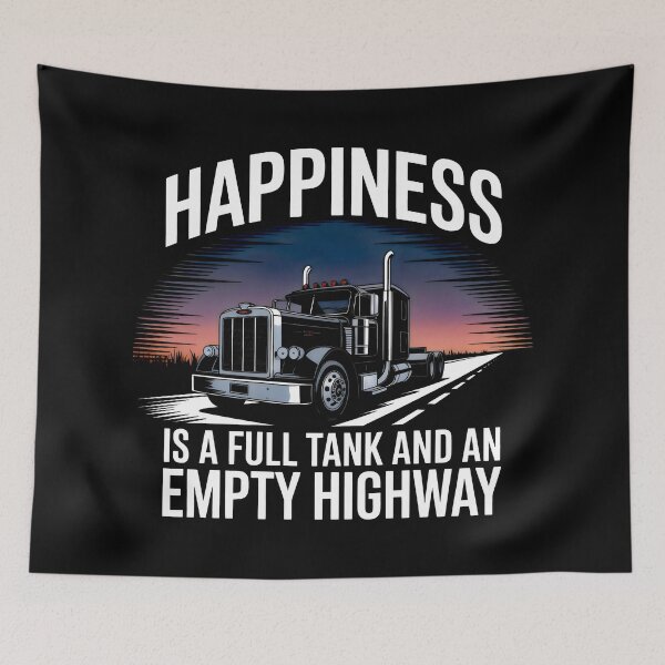 Item preview, Truck Driver Happiness Empty Highway designed and sold by SplashTastic.