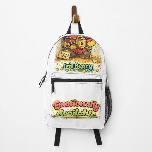 Item preview, Emotionally Available in Theory – Funny Locked Heart Illustration designed and sold by StrayaDesign.