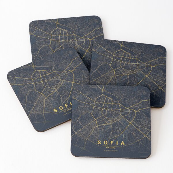 Item preview, Sofia Map Midnight Blue designed and sold by Thurisaz Designs.
