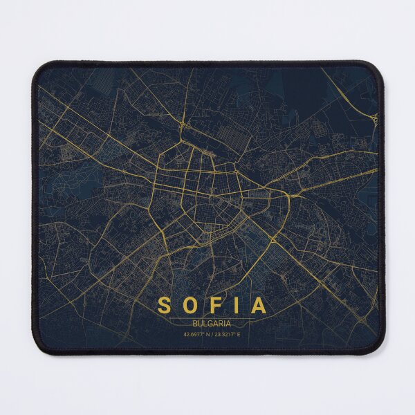Item preview, Sofia Map Midnight Blue designed and sold by Thurisaz Designs.
