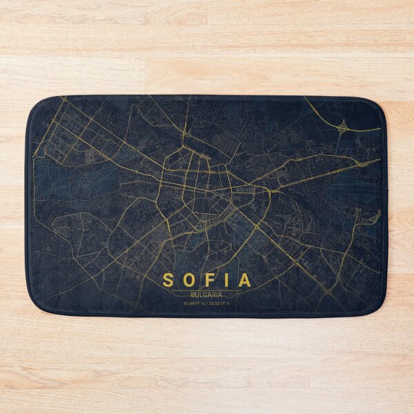 Item preview, Sofia Map Midnight Blue designed and sold by Thurisaz Designs.