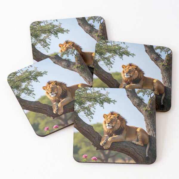 Item preview, Lion on a tree designed and sold by AwesomeDigiShop.