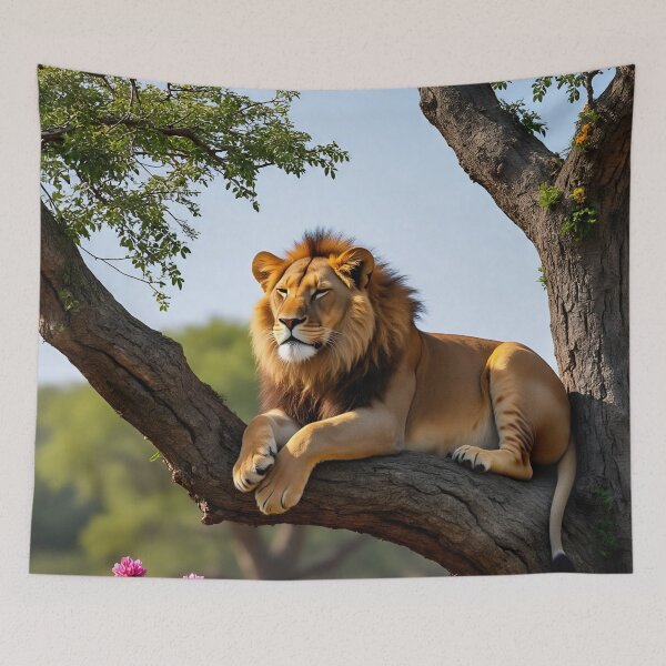 Item preview, Lion on a tree designed and sold by AwesomeDigiShop.