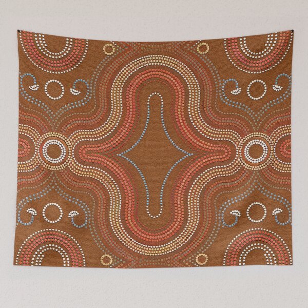 Item preview, Aboriginal Dot Painting Earth Paths designed and sold by AboriginalartVI.