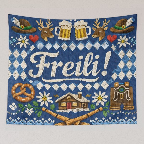 Item preview, Freili! Bavarian design in a retro knit pattern look designed and sold by Mauswohn.