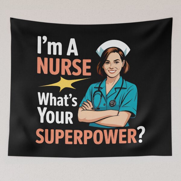 Item preview, Nurse Superpower Healthcare Pride designed and sold by SplashTastic.