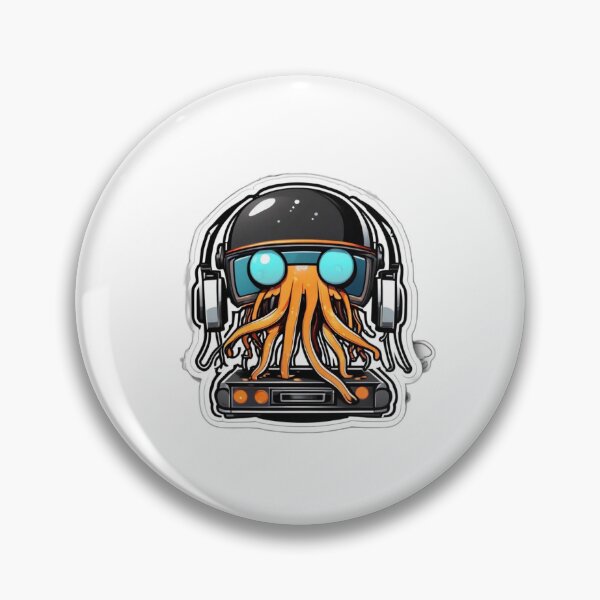 Item preview, Dj Jellyfish Die-Cut Sticker designed and sold by Daniel-DL.