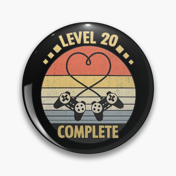 Item preview, Level 20 Complete Vintage Gamer Anniversary - Retro Controller Heart designed and sold by Prime legend .