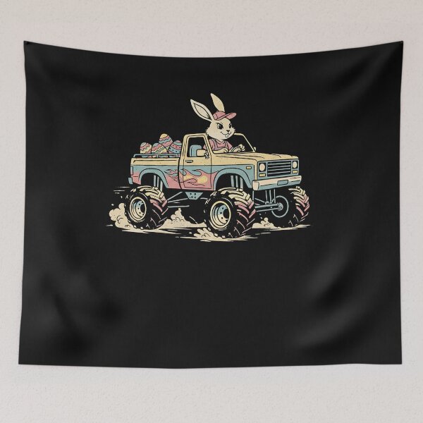 Item preview, Happy Easter Dabbing Bunny Monster Truck Toddler Kids Boys designed and sold by yartyartyart.