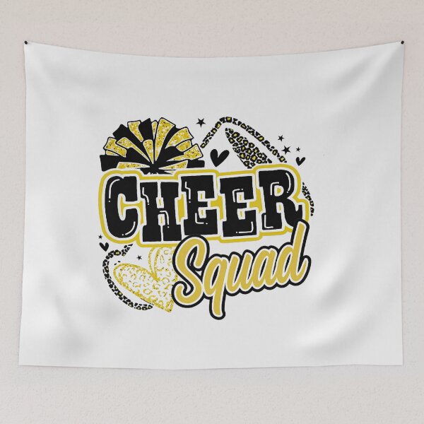 Item preview, Cheer Squad Coquette Bow Sport Cheerleader Cheerleading Gold  designed and sold by ArleneRowe.