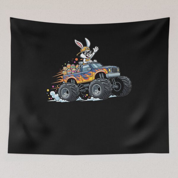 Item preview, Happy Easter Dabbing Bunny Monster Truck Toddler Kids Boys designed and sold by yartyartyart.