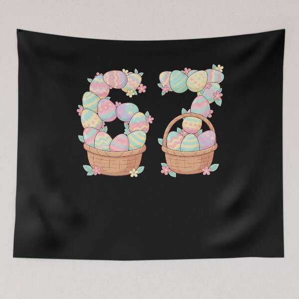 Item preview, Happy Easter Day 67 Bunny Six Seven 6 7 Eggs Easter Kids designed and sold by yartyartyart.