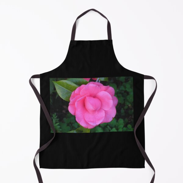 Item preview, Vibrant Pink Camellia with Shamrocks Hiding in the Background designed and sold by JoyousArt4u.