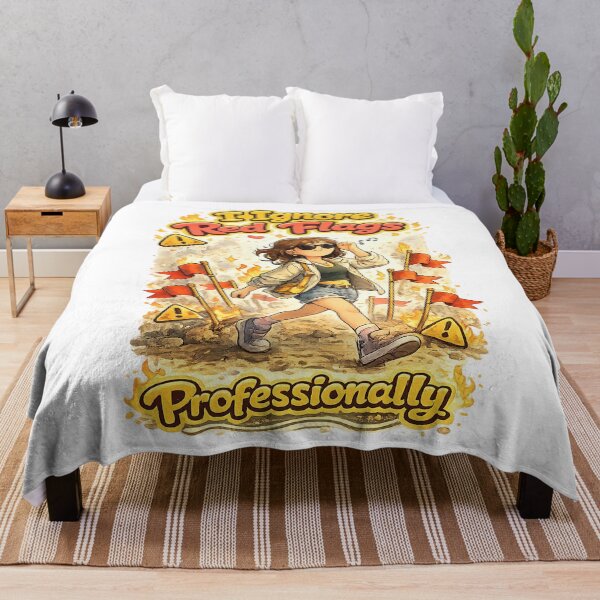 Item preview, I Ignore Red Flags Professionally – Funny Dating Humor Illustration designed and sold by StrayaDesign.
