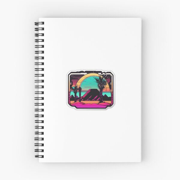 Item preview, Synthwave Desert Sunset Die-Cut Sticker designed and sold by Daniel-DL.