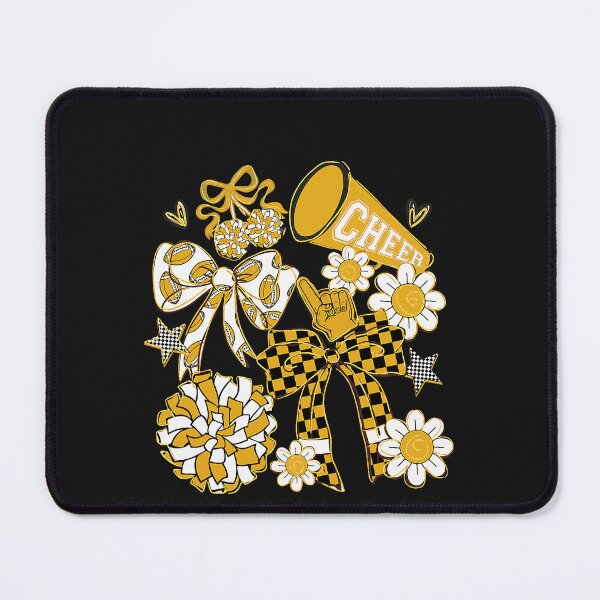 Item preview, Coquette Bow Football Gold Black Game Cheer Mom Touchdown designed and sold by ArleneRowe.