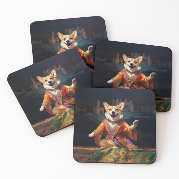 Item preview, Corgi Maharaja - Royal Bollywood Silk Art designed and sold by Tommy-Ellie.
