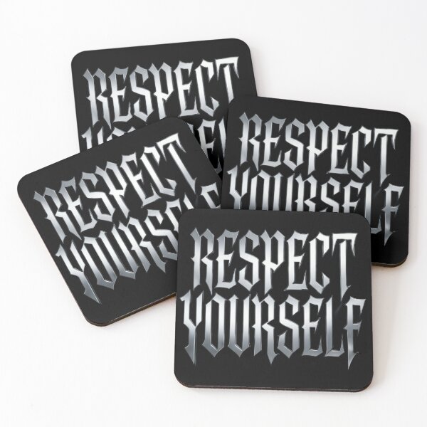 Item preview, Respect Yourself - Bold Metallic Typography Design designed and sold by HedayatDesign.