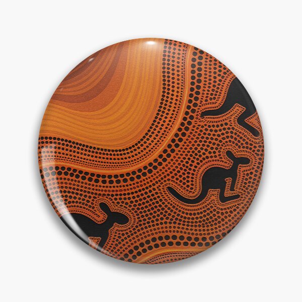 Item preview, Aboriginal Dot Painting Kangaroo Burnt Orange designed and sold by AboriginalartVI.