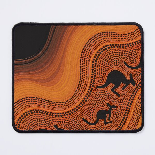 Item preview, Aboriginal Dot Painting Kangaroo Burnt Orange designed and sold by AboriginalartVI.