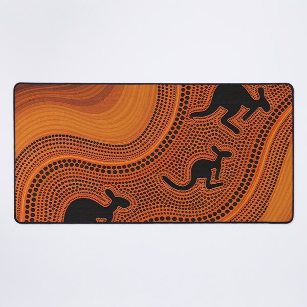 Item preview, Aboriginal Dot Painting Kangaroo Burnt Orange designed and sold by AboriginalartVI.