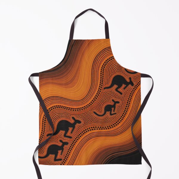 Item preview, Aboriginal Dot Painting Kangaroo Burnt Orange designed and sold by AboriginalartVI.
