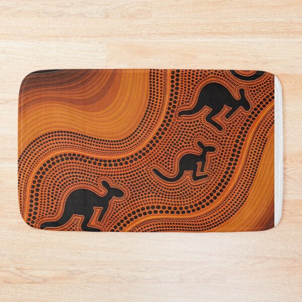 Item preview, Aboriginal Dot Painting Kangaroo Burnt Orange designed and sold by AboriginalartVI.