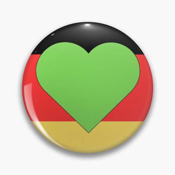 Item preview, Green heart on the German flag designed and sold by madkiitten.
