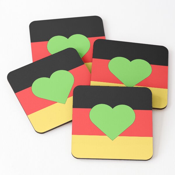 Item preview, Green heart on the German flag designed and sold by madkiitten.
