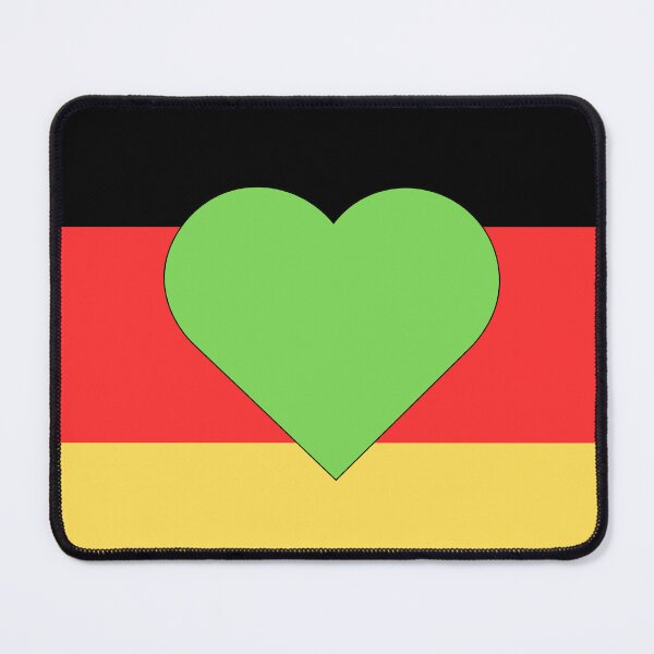 Item preview, Green heart on the German flag designed and sold by madkiitten.