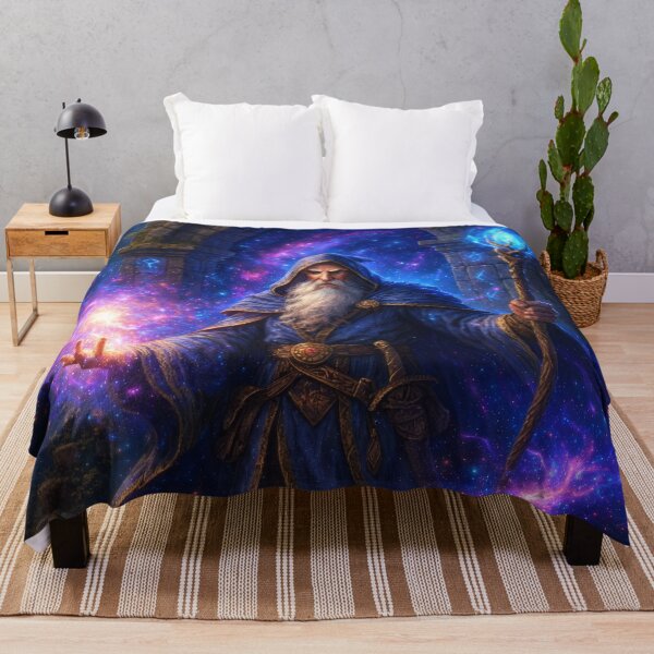 Item preview, Cosmic Rune Wizard – Arcane Portal Fantasy Mage Art designed and sold by DrakariArt.