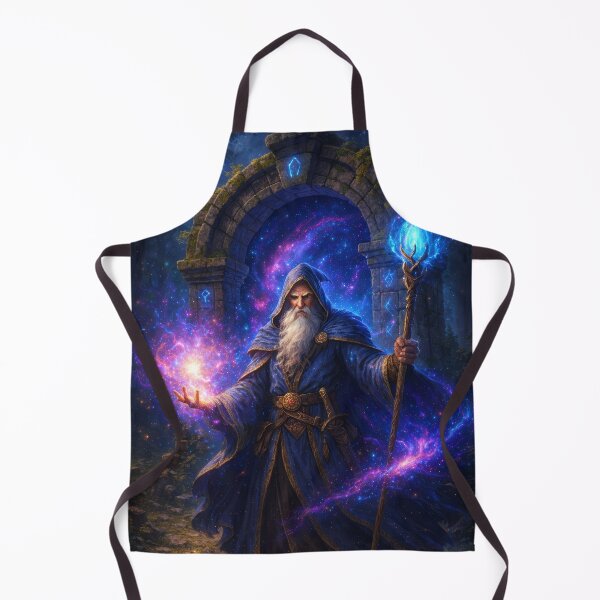 Item preview, Cosmic Rune Wizard – Arcane Portal Fantasy Mage Art designed and sold by DrakariArt.