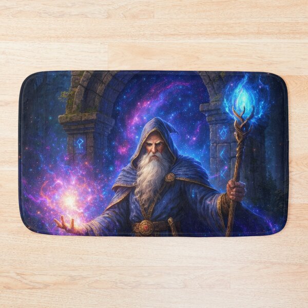 Item preview, Cosmic Rune Wizard – Arcane Portal Fantasy Mage Art designed and sold by DrakariArt.