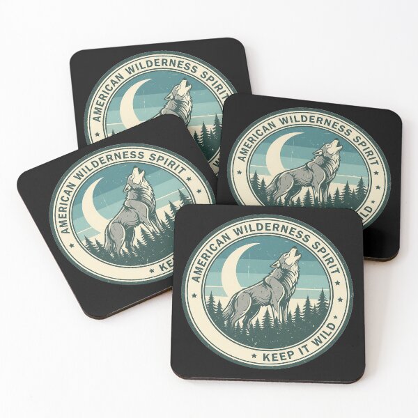 Item preview, American Wilderness Spirit Howling Wolf Moon designed and sold by NaturalBeautySebastian .