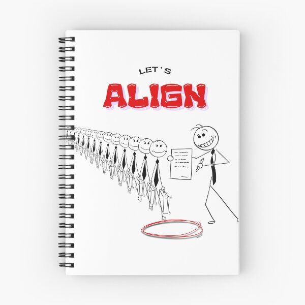 Item preview, Let’s Align – Funny Corporate Buzzword Office Humor Stickman Illustration designed and sold by chillbyME.