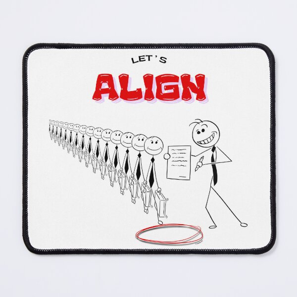 Item preview, Let’s Align – Funny Corporate Buzzword Office Humor Stickman Illustration designed and sold by chillbyME.