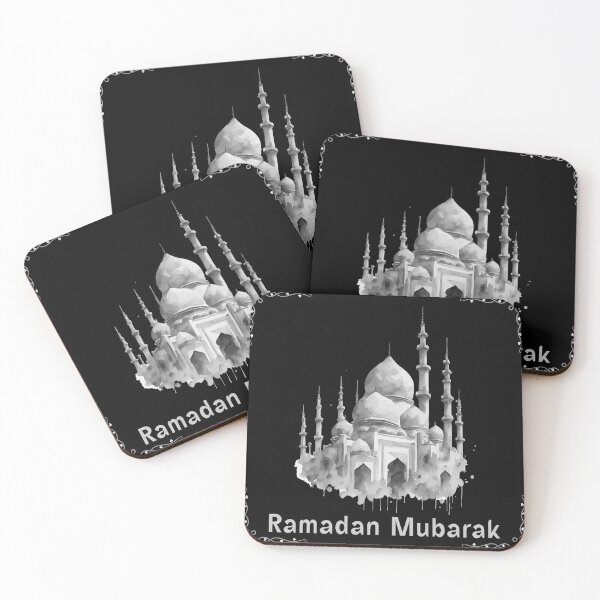 Item preview, Ramadan Mubarak Mosque Art – Islamic Watercolor Ramadan Design designed and sold by PixelWaveBD.