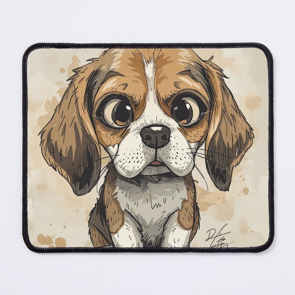 Item preview, Adorable Beagle Puppy - Whimsical Hand Drawn Dog Illustration designed and sold by DariuszWilkosz.