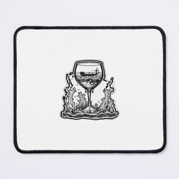Item preview, Wine Glass Underwater Shipwreck Die-Cut Sticker designed and sold by Daniel-DL.