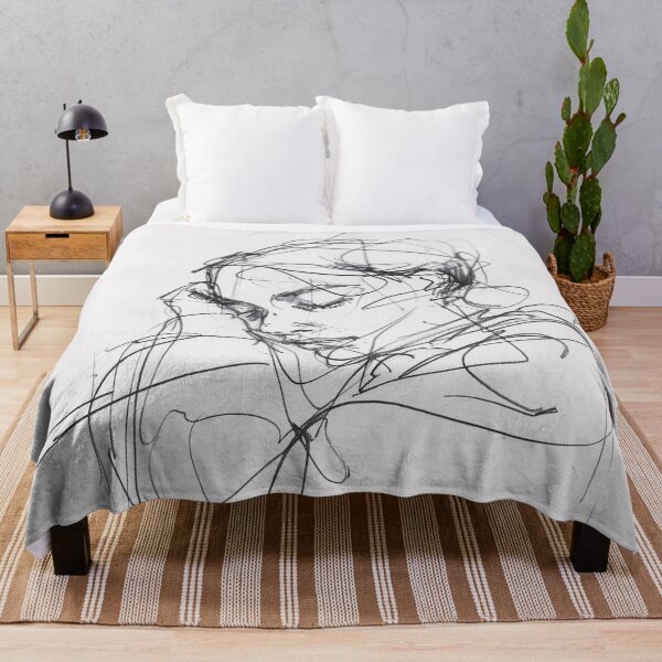 Item preview, Elegant Sleeping Woman Portrait Sketch designed and sold by SleekLineSketches.