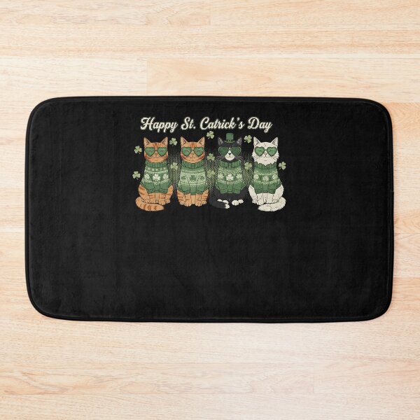 Item preview, Happy St. Catrick’s Day Cute Cat Squad Clover Sweater  designed and sold by Imalyanmani.