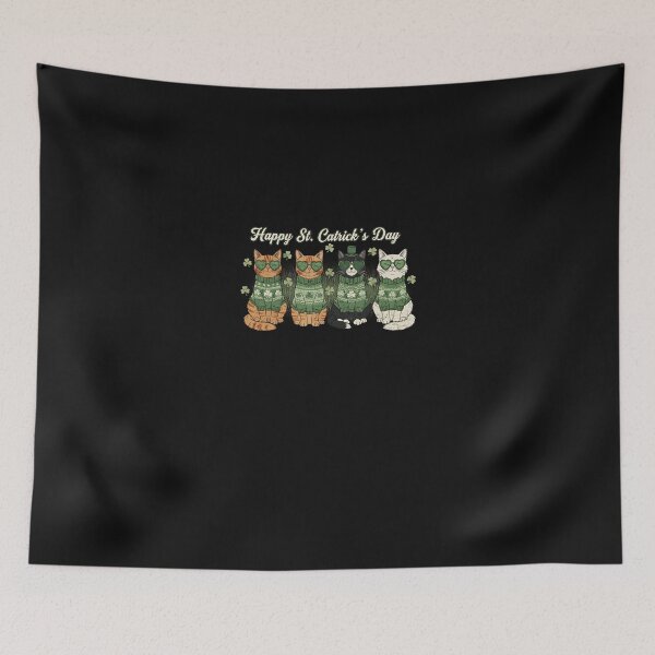 Item preview, Happy St. Catrick’s Day Cute Cat Squad Clover Sweater  designed and sold by Imalyanmani.