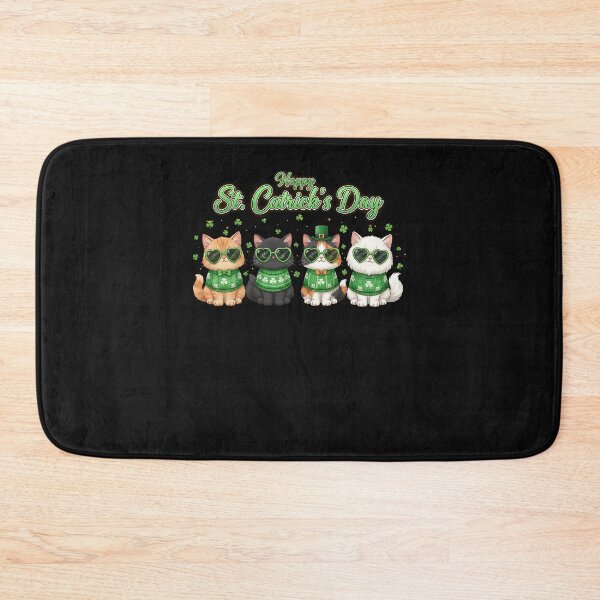 Item preview, Happy St. Catrick’s Day Cute Cat Squad Clover Sweater  designed and sold by Imalyanmani.