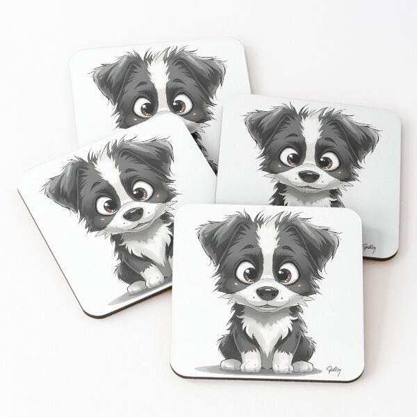 Item preview, Sweet Border Collie Puppy - Cute Hand Drawn Dog Art designed and sold by DariuszWilkosz.
