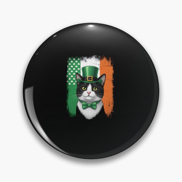 Item preview, Irish Flag Lucky Cat – Grunge St. Patrick’s Day designed and sold by Imalyanmani.