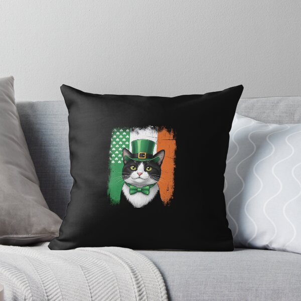 Item preview, Irish Flag Lucky Cat – Grunge St. Patrick’s Day designed and sold by Imalyanmani.