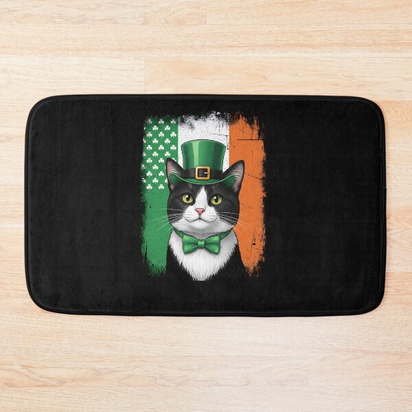 Item preview, Irish Flag Lucky Cat – Grunge St. Patrick’s Day designed and sold by Imalyanmani.