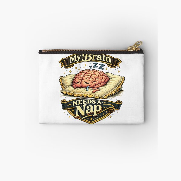 Item preview, My Brain Needs a Nap – Funny Sleepy Brain Illustration designed and sold by StrayaDesign.