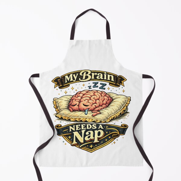 Item preview, My Brain Needs a Nap – Funny Sleepy Brain Illustration designed and sold by StrayaDesign.