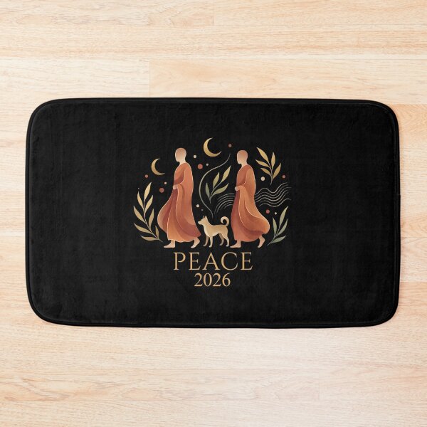 Item preview, Walk Peace 2026 World Peace Monks with Aloka Dog Spiritual designed and sold by SheriPeroni.